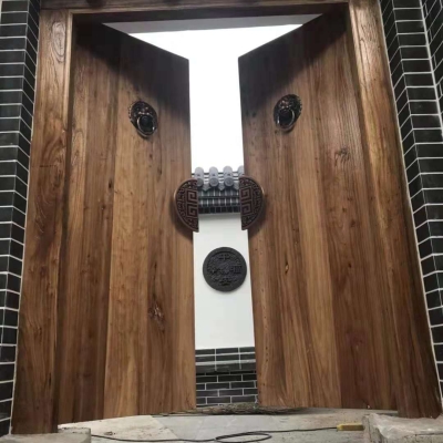 實木仿古門茶樓庭院門酒店雙開進戶門